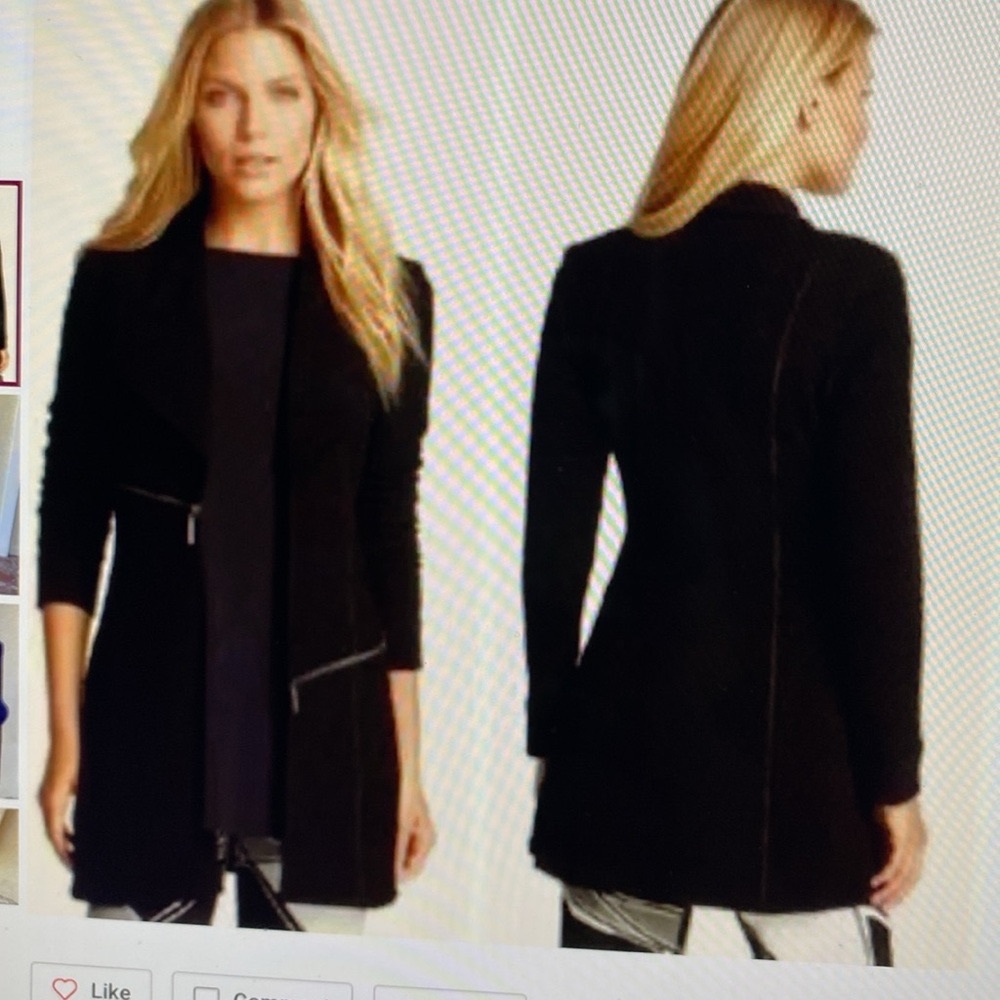 Eva Varro Barcelona long jacket in Navy size L - Picture 2 of 7